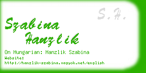 szabina hanzlik business card